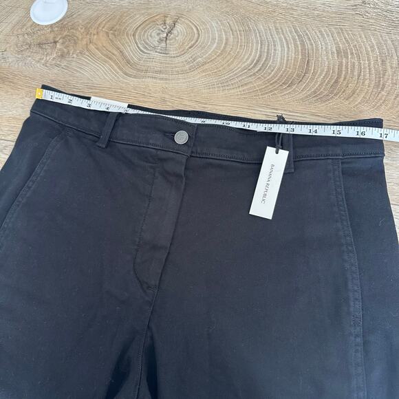 Banana Republic LONG The Weekender Slim Barrel Leg Pant Black 12 713475 - Picture 11 of 13
